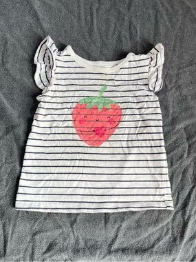Carter's baby girl strawberry short sleeve shirt.